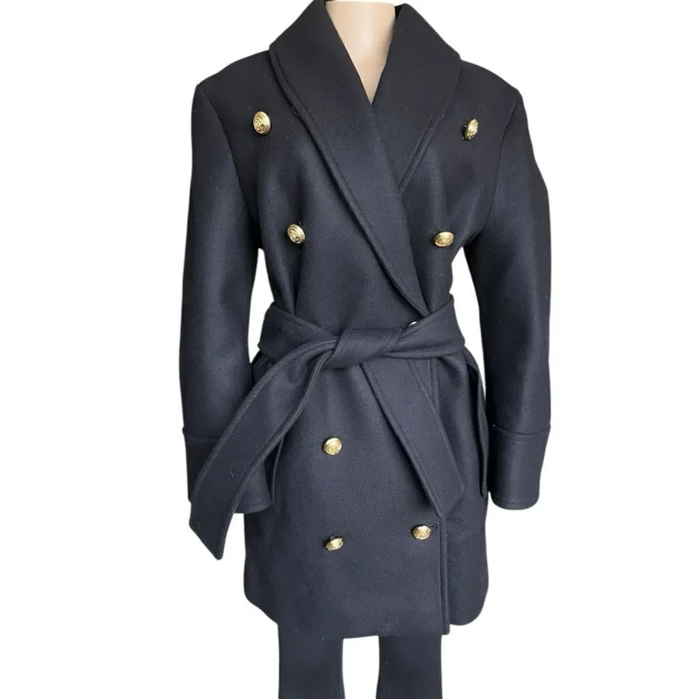 Authentic Balmain X H&M Collab wool blend Coat
